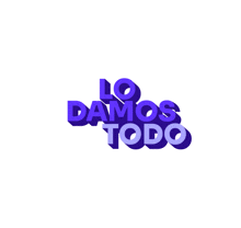 a logo that says lo damos todo in purple on a white background