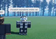 a roblox character says chcialem maradone zrobic xd