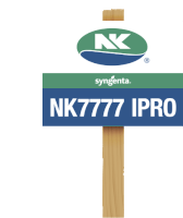 a sign that says nk777 ipro is on a wooden post