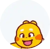 a yellow cartoon character with wings is smiling and waving his arms in the air .