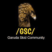 a logo for the garuda skid community with an eagle on it