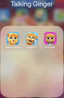 a talking ginger app on a cell phone