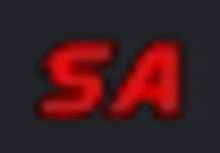 a blurry picture of the word sa in red on a black background