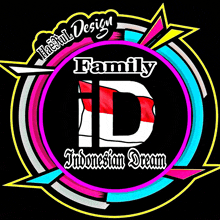 a colorful logo that says ' family id indonesian dream '