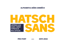 hatsch sans uppercase sans-serif typeface in 6 styles pro font 2019-2022