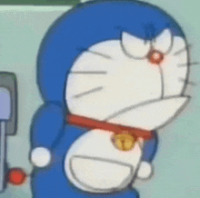 a close up of a cartoon character named doraemon