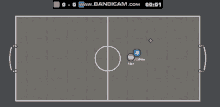 a soccer game with the words blue scores on the screen