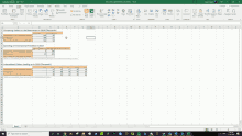 a computer screen is open to a spreadsheet with a bar graph on it