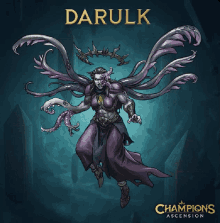 a poster for darulk from the champions ascension video game