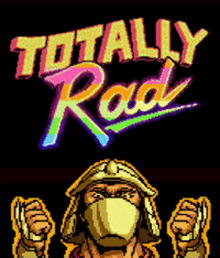 a video game called totally rad has a man wearing a mask