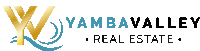 a logo for yamba valley real estate with a gold letter w