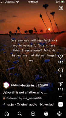 a screenshot of a bible study on a phone