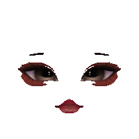 a close up of a person 's face with a cartoon style makeup .