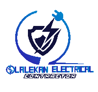 a logo for lalakan electrical contractor with a lightning bolt