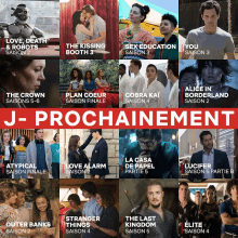 a collage of tv shows with the words j- prochainement on the bottom