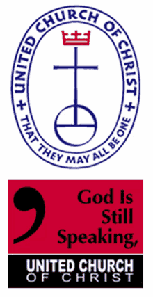 a logo for the united church of christ is shown