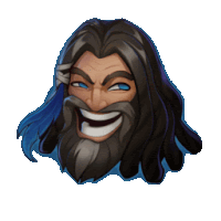 a cartoon of a man with dreadlocks and a beard smiling