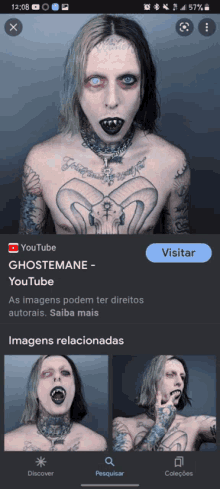 a screenshot of a ghostiemane youtube channel