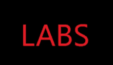 a black background with the word labs in red letters