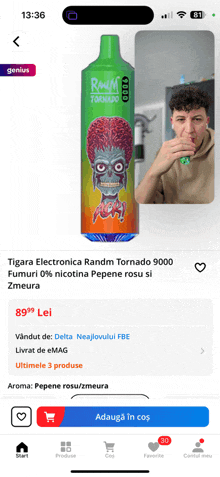 a screenshot of a genius app showing a bottle of random tornado 9000