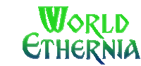 a green and black logo for world ethernia on a white background