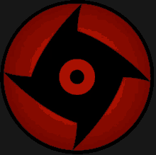 a red and black circle with a circle in the center