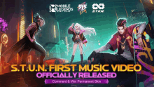 s.t.u.n. first music video officially released with comment & win permanent skin