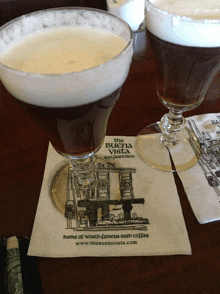 a napkin with a picture of the buena vista on it