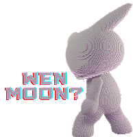 a purple bunny is standing in front of a sign that says wien moon