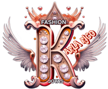 a sign that says fashion joyas and a letter k with wings