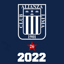 a logo for alianza lima with a red star and the year 2022