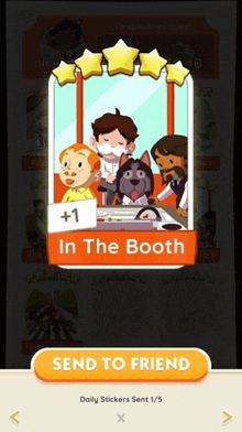 a screenshot of a game that says in the booth on it