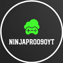 a logo for ninjaprooo90yt with a cloud and a game controller