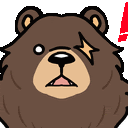 a cartoon bear with a star on its forehead