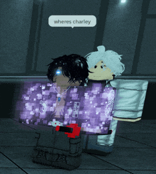 a cartoon character says wheres charley in a speech bubble