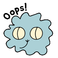 a cartoon drawing of a cloud with a face and the words oops written below it