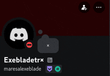 a screenshot of a person 's discord profile with the name exebladetrx