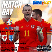 a poster for wales vs finland on march 2