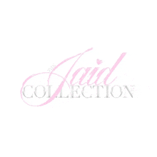 a pink and white logo for a company called the jaid collection