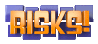 the word risks is displayed in orange letters