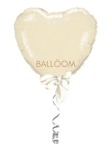 a heart shaped balloon with the word balloon on the back