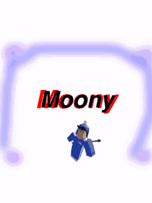 a picture of a character with the name moony written on it