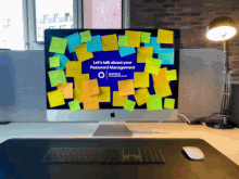 a computer screen with sticky notes on it and the words let 's talk about your password management