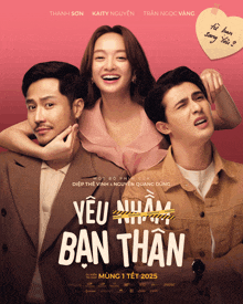 a movie poster for yêu nham ban than