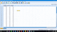 a computer screen shows a spreadsheet with a yellow box in the middle