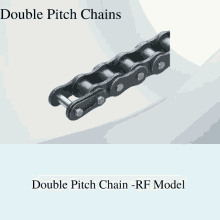 a picture of a chain with the words double pitch chains