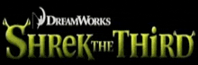 a dreamworks shrek the third logo with a black background