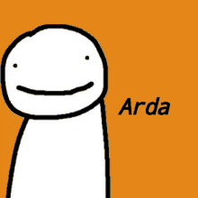 a drawing of a cartoon character with the name arda on the bottom