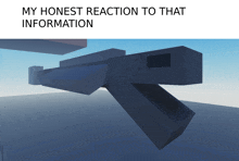 a picture of a gun with the words " my honest reaction to that information " above it