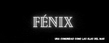 a black background with the word fenix in white